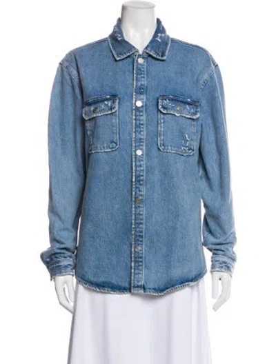 Pre-owned Frame Denim Jacket In Blue