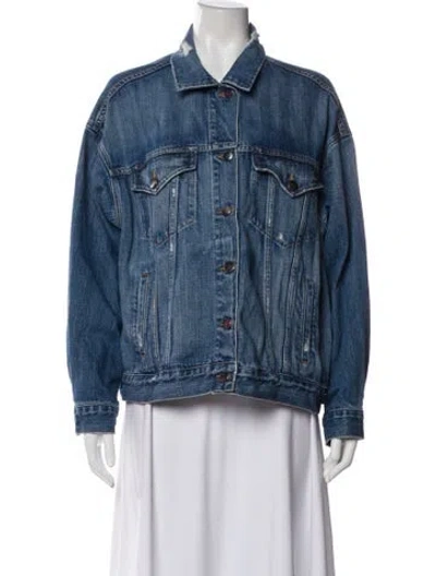 Pre-owned Frame Denim Jacket In Blue