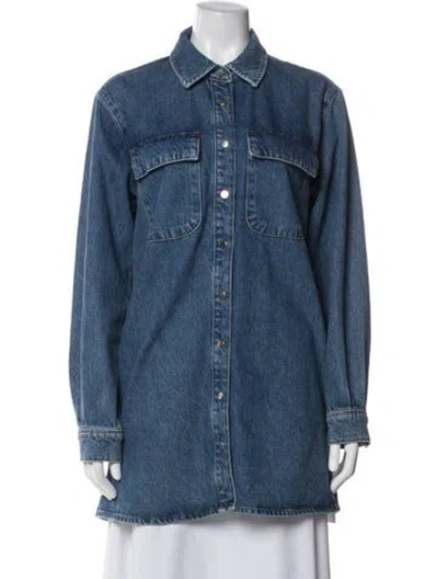 Pre-owned Frame Denim Jacket In Blue