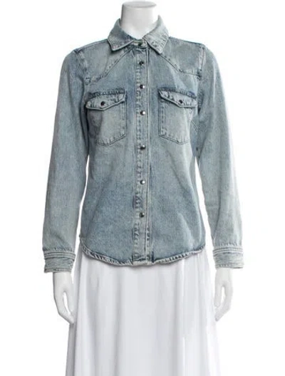 Pre-owned Frame Denim Jacket In Blue