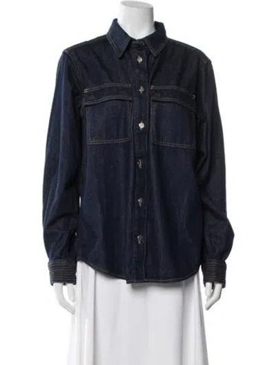 Pre-owned Frame Denim Jacket In Blue