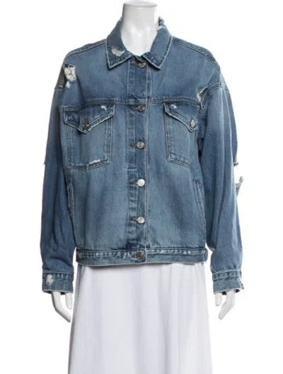 Pre-owned Frame Denim Jacket In Blue