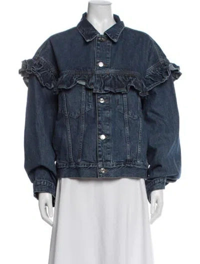 Pre-owned Frame Denim Jacket In Blue