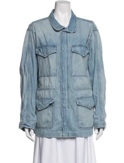Pre-owned Frame Denim Jacket In Blue