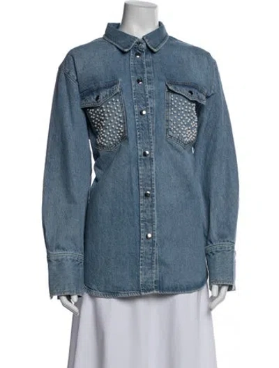 Pre-owned Frame Denim Jacket In Blue