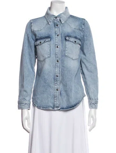 Pre-owned Frame Denim Jacket In Blue