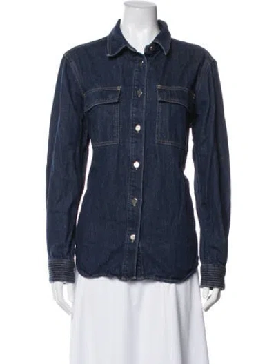 Pre-owned Frame Denim Jacket In Blue