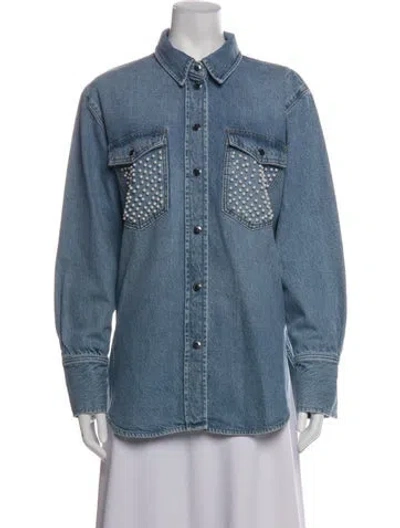 Pre-owned Frame Denim Jacket In Blue