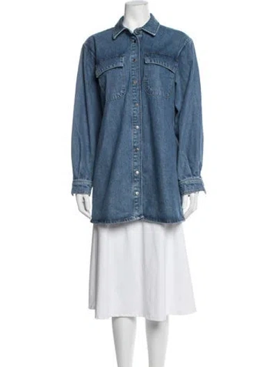 Pre-owned Frame Denim Jacket In Blue