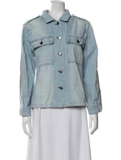 Pre-owned Frame Denim Jacket In Blue/green
