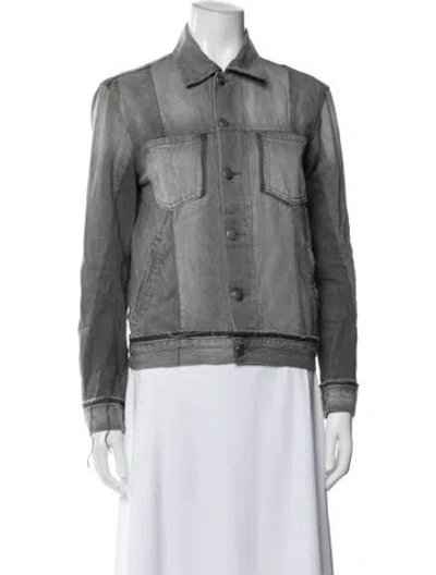 Pre-owned Frame Denim Jacket In Gray