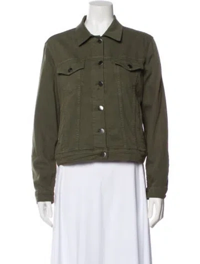 Pre-owned Frame Denim Jacket In Green