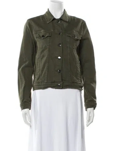 Pre-owned Frame Denim Jacket In Green