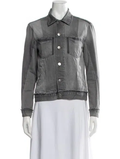 Pre-owned Frame Denim Jacket In Grey