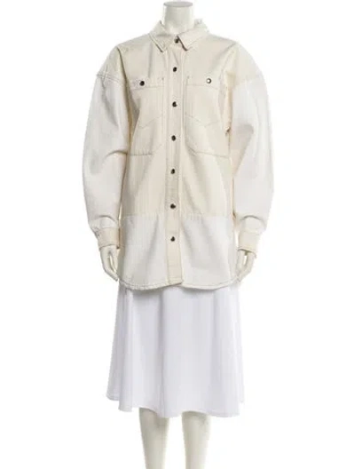 Pre-owned Frame Denim Jacket In Neutral