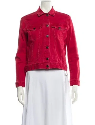 Pre-owned Frame Denim Jacket In Red