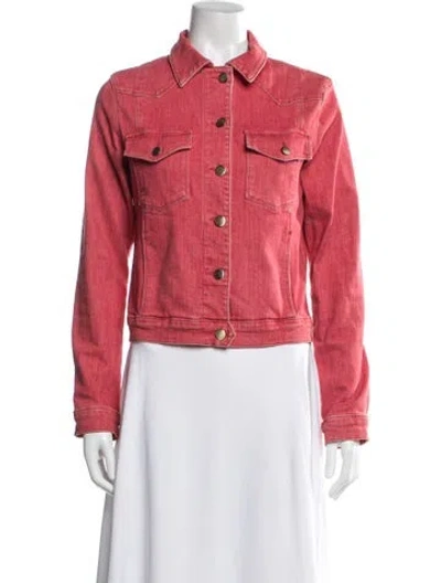 Pre-owned Frame Denim Jacket In Red