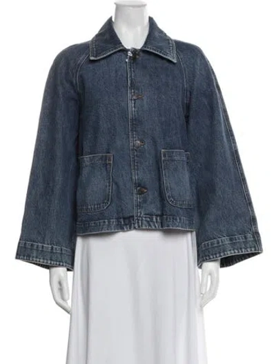Pre-owned Frame Denim Jacket W/ Tags In Blue