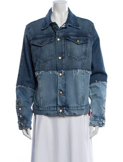Pre-owned Frame Denim Jacket W/ Tags In Blue