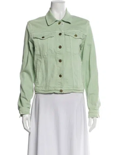 Pre-owned Frame Denim Jacket W/ Tags In Green