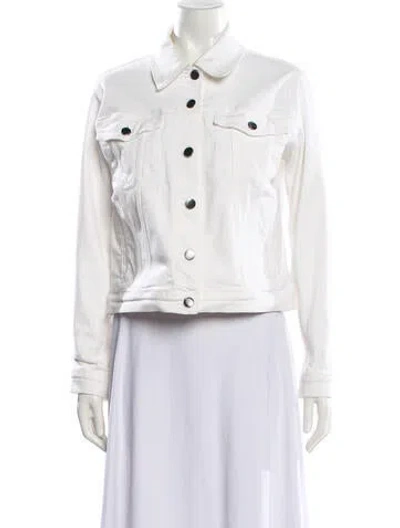 Pre-owned Frame Denim Jacket In White