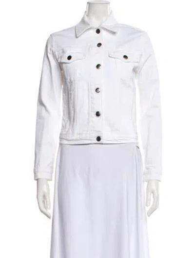 Pre-owned Frame Denim Jacket In White