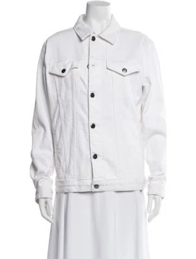 Pre-owned Frame Denim Jacket In White