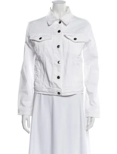 Pre-owned Frame Denim Jacket In White