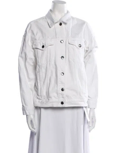 Pre-owned Frame Denim Jacket In White