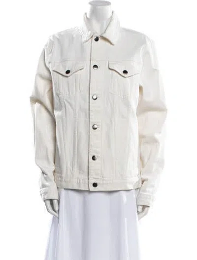 Pre-owned Frame Denim Jacket In White