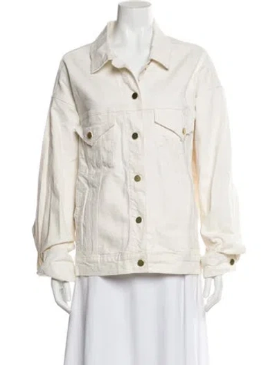 Pre-owned Frame Denim Jacket In White