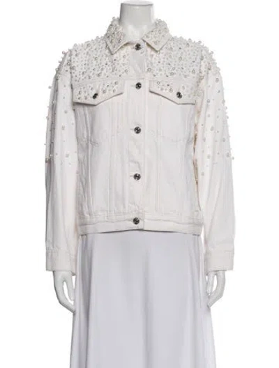 Pre-owned Frame Denim Jacket In White