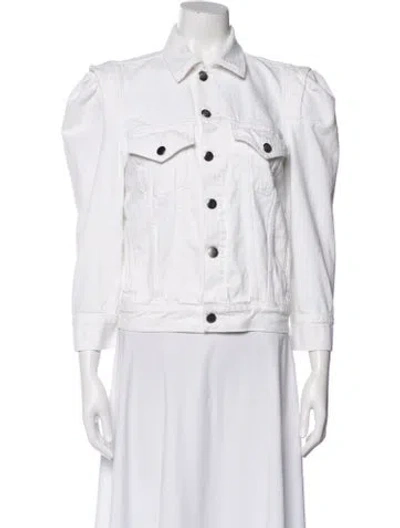 Pre-owned Frame Denim Jacket In White