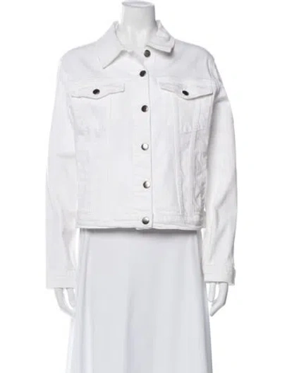 Pre-owned Frame Denim Jacket In White