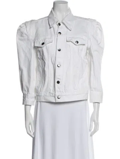 Pre-owned Frame Denim Jacket In White
