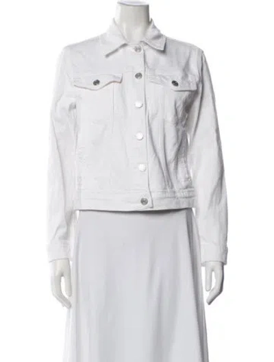 Pre-owned Frame Denim Jacket In White