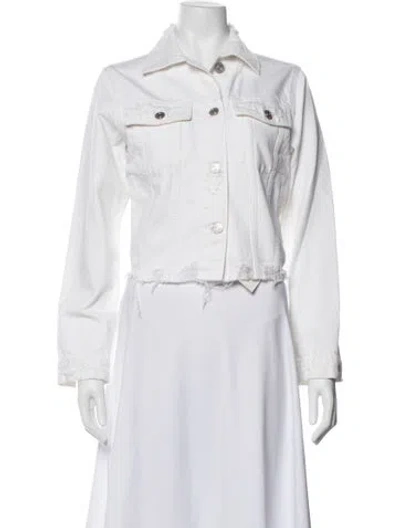Pre-owned Frame Denim Jacket In White