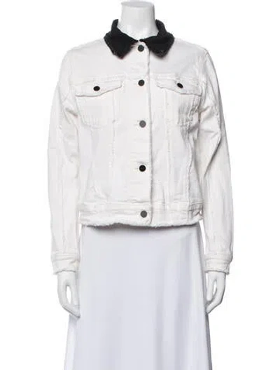 Pre-owned Frame Denim Jacket In White