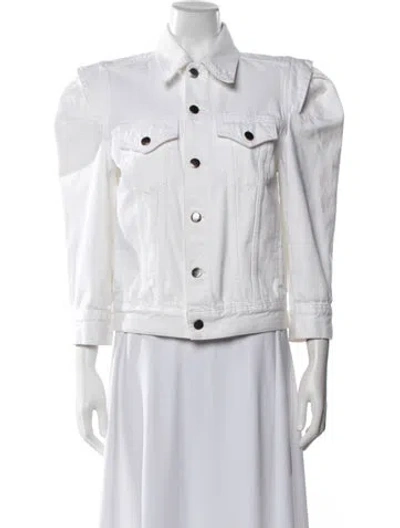 Pre-owned Frame Denim Jacket In White