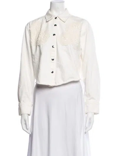 Pre-owned Frame Denim Jacket In White