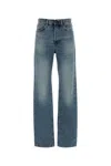 Frame Faded Wash Five-pocket Denim Trousers In Blue