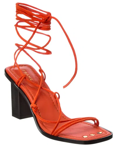 Frame Denim Le Doheny Leather Sandal In Orange