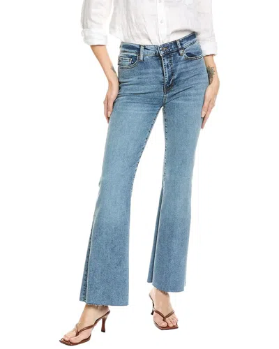 Frame Denim Le Easy Rowley Raw After Flare Jean In Blue