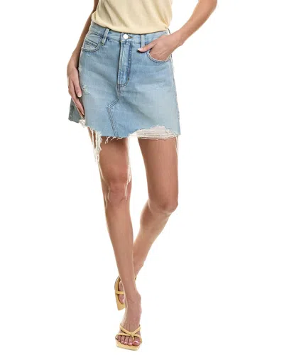 Frame Le High N Tight Distressed Denim Mini Skirt In Blue