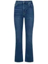 Frame Reboot Crop Stretch High-rise Bootcut Jeans In Blue
