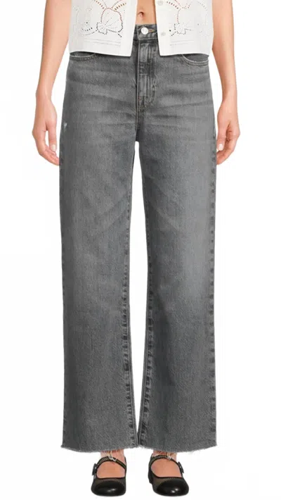 Frame Denim Le Jane Ankle Raw Fray Jeans In Zurich In Blue