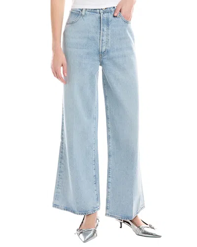 Frame Denim Le Low Baggy Ettie Grind Wide Leg Jean In Blue