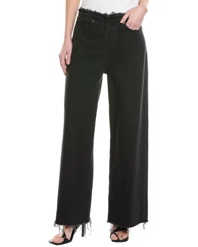 Frame Denim Le Low Inkwell Baggy Wide Leg Jean In Black