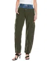 Frame Denim Le Mix Whiplash Cargo Barrel Jean In Blue
