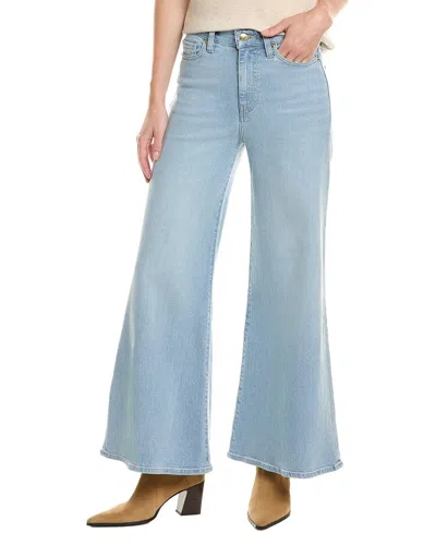 Frame Le Palazzo Crop Wide Leg Jeans In Tribute Raw After In Blue